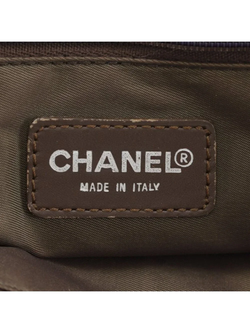 Chanel New Travel Line Tote Bag MM Nylon Canvas Khaki